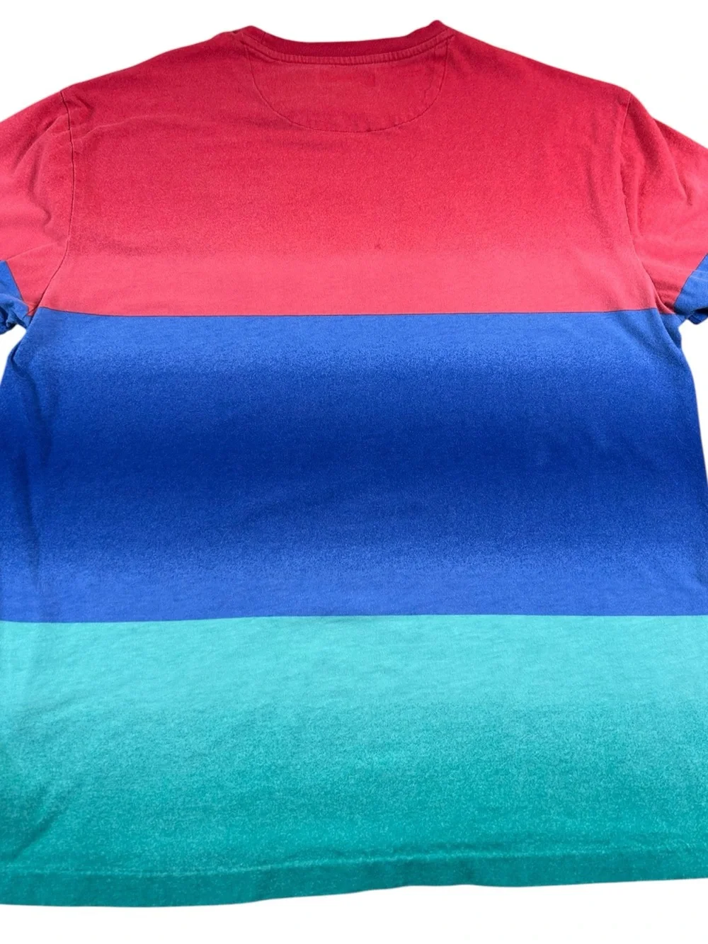 POLO RALPH LAUREN Ombré Logo T Shirt Red Blue Green Men’s M Classic Fit Retro